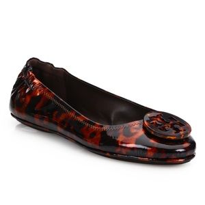Tory Burch Minnie Flats 9.5 Tortoise